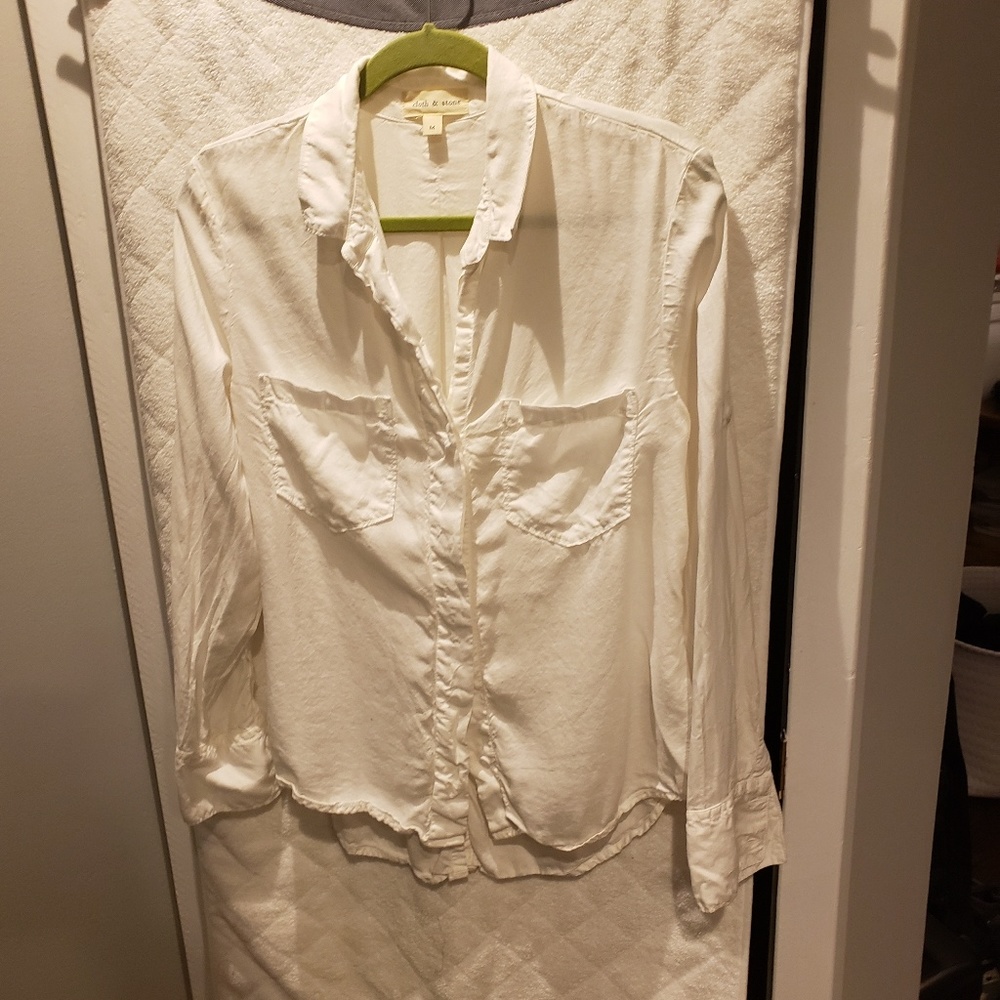 Cloth & stone white button up